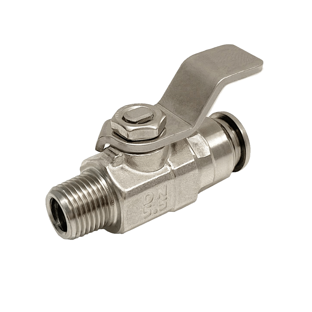 GHINOX PUSH X BU Ø8 X R1/4 RVS NSF