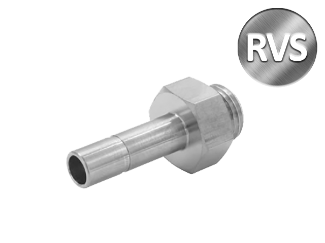 INSCHR-STEELNIPPEL Ø10-G3/8 RVS316