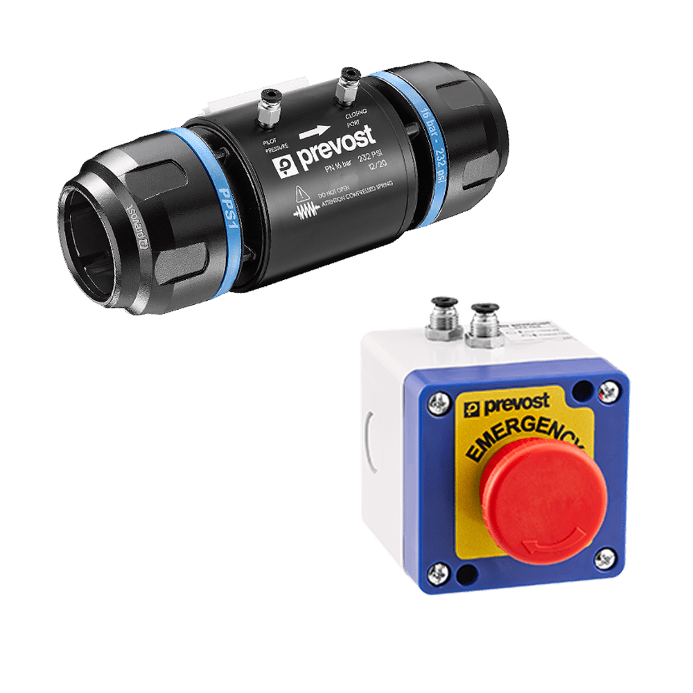 PNEUMATISCHE NOODSTOP Ø63 MM INCL K