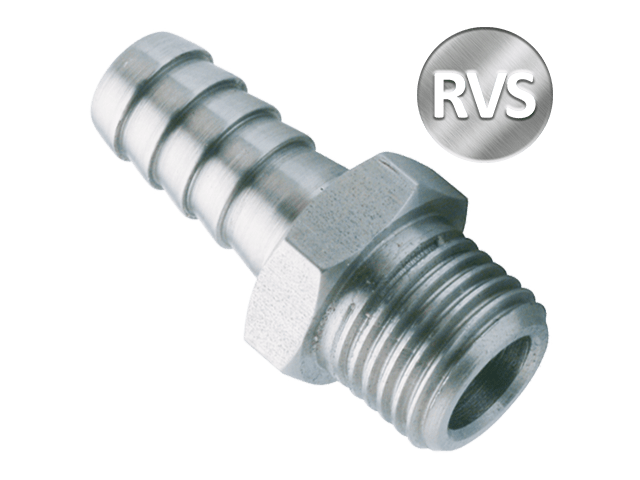 SLANGPILAAR R3/4 BU - 19 MM SL. RVS